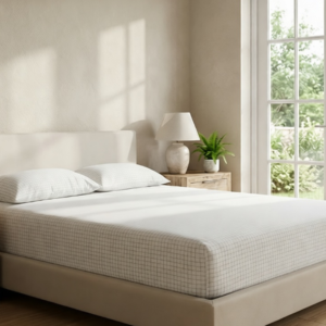 Earthing grounding sheet fitted on bed